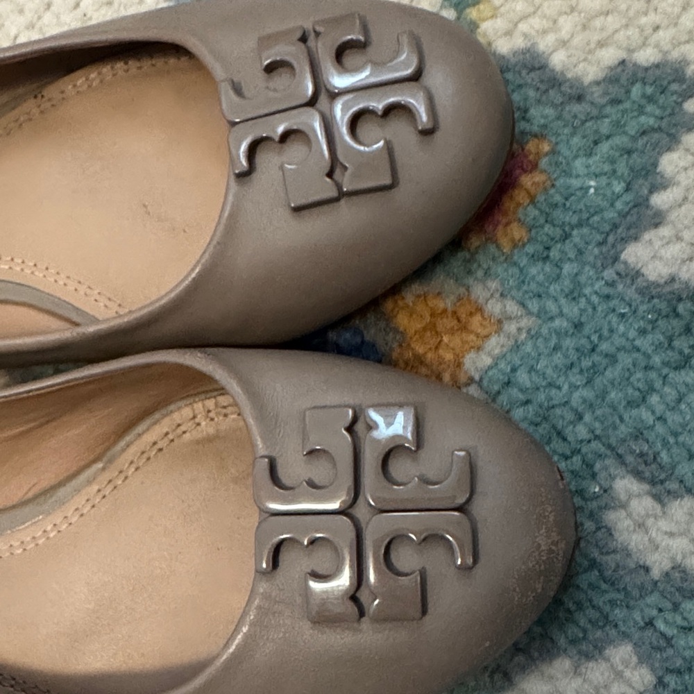 Tory Burch Women's Taupe Ballet Flats - Picture 3 of 3